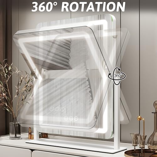 Lighted Vanity Mirror with Lights - 22 Inch LED Makeup Mirror, Dimmable & Touch Control, White Variation