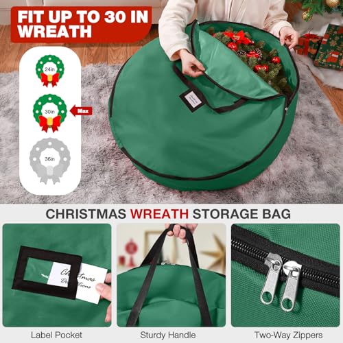 KPX 3 Pack Christmas Tree Storage Bag for 9 Ft Artificial Tree Waterproof & Reinforced Handles