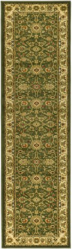 Lyndhurst Runner Rug 2'3"x16' - Sage & Ivory, Traditional Floral Pattern, Low-Pile