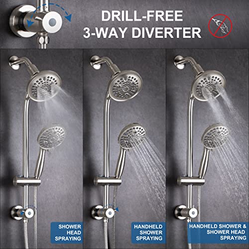 High Pressure Handheld/Rain 82-mode 3-way Shower Head Combo with
