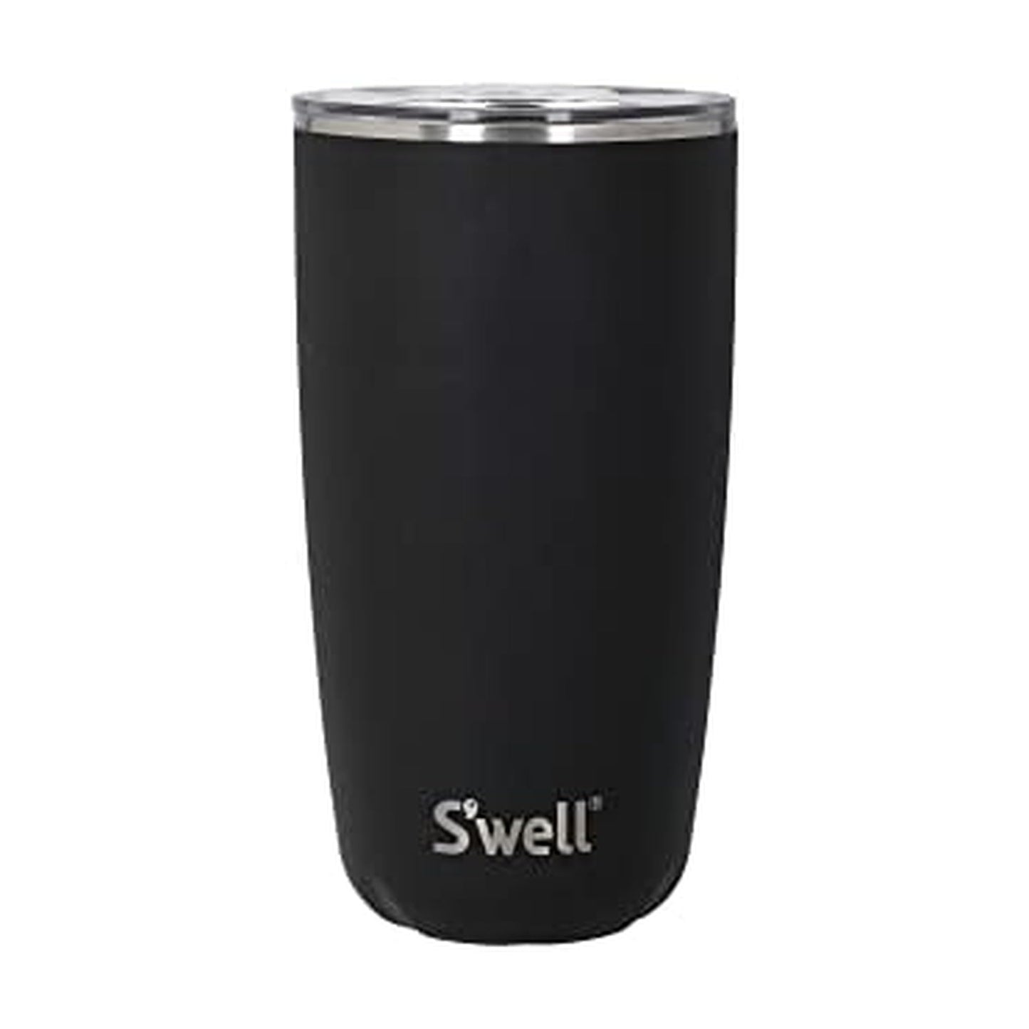 S'well Stainless Steel Tumbler with Slide-Open Lid, 18oz, Onyx, Triple Layered Vacuum Insulated Containers Keeps Drinks Cold for 12 Hours and Hot for 4, BPA Free