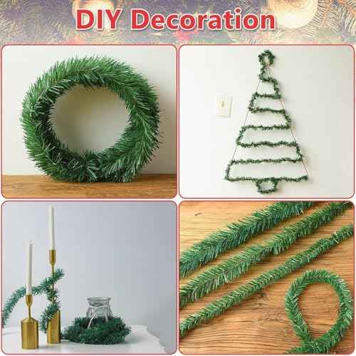 Christmas Garland, Artificial Christmas Garland Imdoor or Outdoor Use Non-Lit Greenery Garland