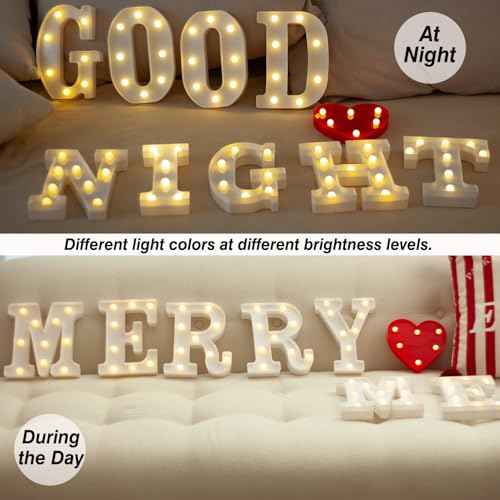 LED Marquee Numbers, 0-9 Light Up Letters, Battery Powered LED Letter Lights for Birthday Party, Christmas Night, Home, Bar, Graduation, Wedding Decoration(7)