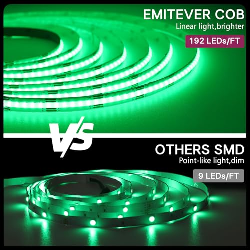RGB COB LED Strip Light Kit 16.4ft Dimmable Color Changing Ambient Lighting - Multicolor