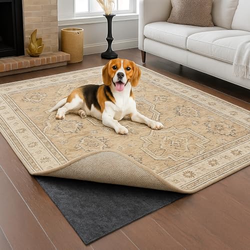 8' x 10' Deep Dream Felt Rug Pad with Rubber Backing - Non-Slip Cushioned Rug Gripper