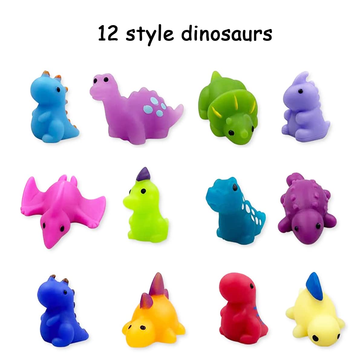 Pinkiwine 24 Pack Plastic Prefilled Easter Eggs with Dinosaur Mochi Squishy Toys Inside for Kids Boys Girls Toddlers Easter Basket Stuffers Gifts Fillers