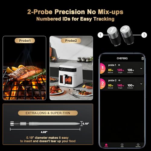Wireless Meat Thermometer Digital, 800FT Bluetooth Food