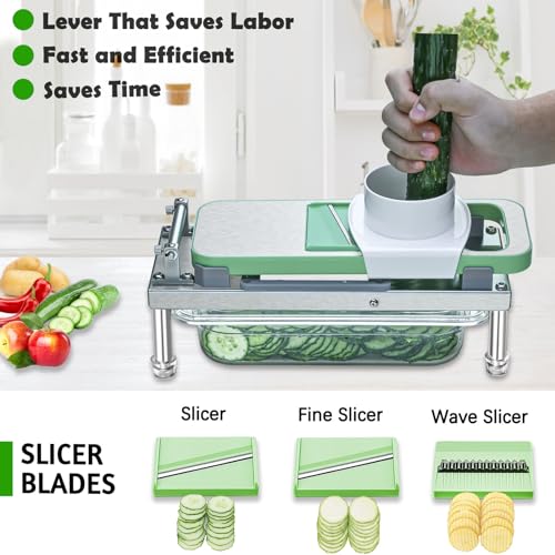 Vegetable Chopper with 10 Blades - Food Dicer for Onion Tomato Potato