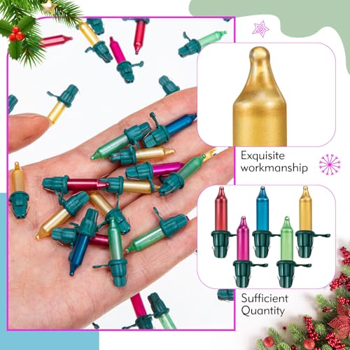 Mudder 100 Replacement Incandescent Christmas Tree Light Bulbs 2.5V 0.425W