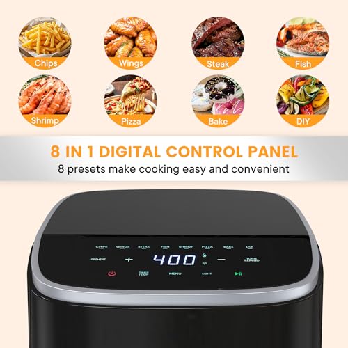 Sweetcrispy Jet 4.23QT Air Fryer with Visible Window & 8 Presets