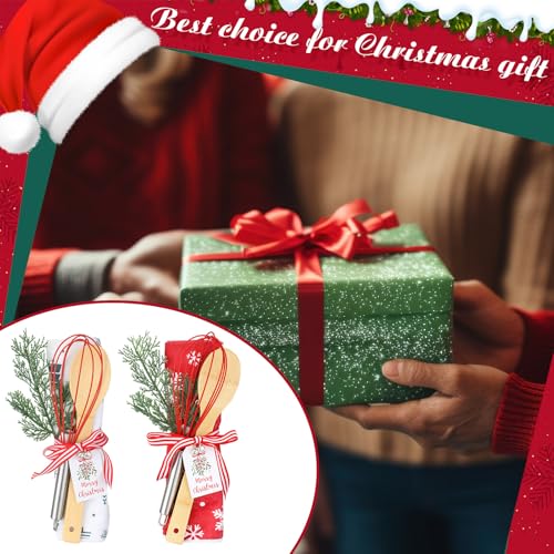 Christmas Baking Gift Set with Towels, Utensils, Greeting Cards & Decorations
