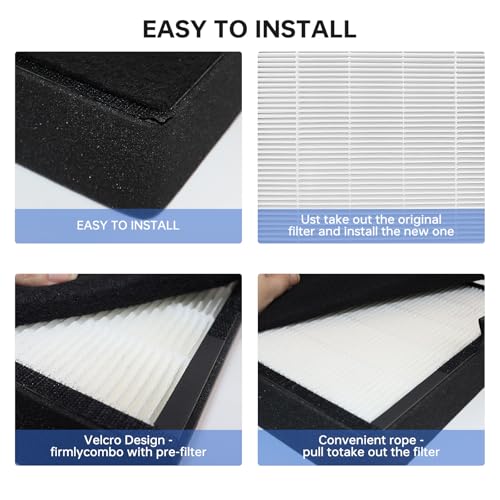 45i Replacement Filter, Compatible with Alen Breathesmart Flex Bh400 and 45i Air Purifier, 1400 Sq. Ft | Perfect for Home & Offices, Pack: 2 H13 True HEPA+ 6 Carbon Pre-Filters,Part#B4-Fresh/FL40