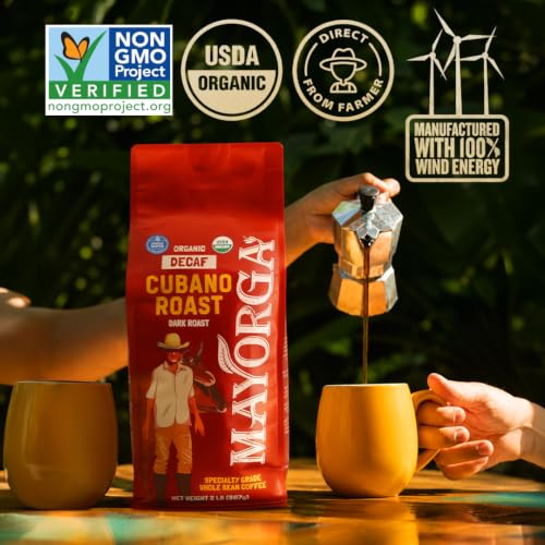 Mayorga Decaf Coffee 2lb Bag Dark Roast Organic Swiss Water
