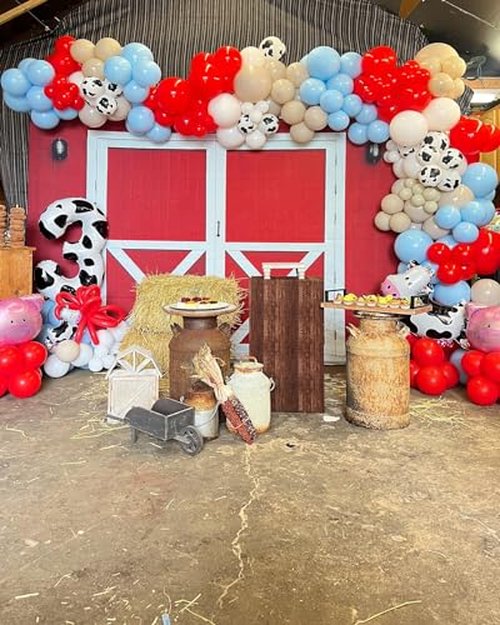Cow Print Number 13 Balloon 40 inch, 13 Number Balloons, 13th Cow Farm Barnyard theme Birthday Decorations for Girls Boys Kids, 13 Year Old Party Supplies