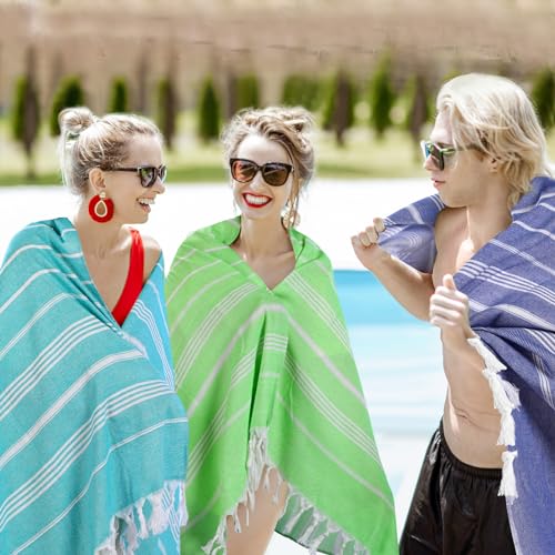 SmoothNovelty 24 Pcs Turkish Beach Towel 30 x 60 Inch Extra Large