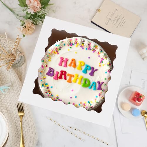 12x12x12 Inch Cake Boxes Set - 16 Sturdy Bakery Carrier for Tier Cakes - Variation of THIS listing