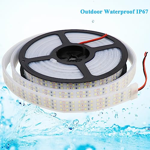 16.4Ft Waterproof LED Strip Lights - Daylight White 6000K, Cuttable & Linkable