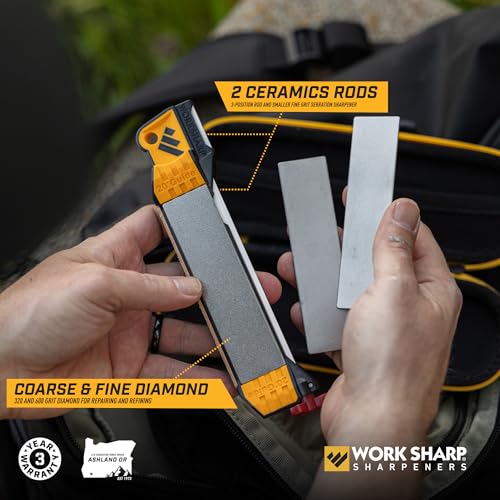 Work Sharp Guided Field Knife Sharpener Case Set - Travel Sharpener Tool