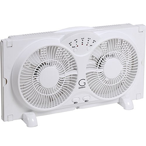 High Velocity Reversible Window Fan with Thermostat & Max Cool Technology