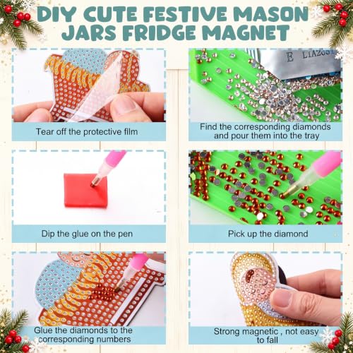 Copkim Christian Diamond Art Magnet Kit Jesus - 30 Refrigerator Magnets