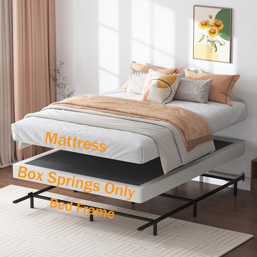 King Box Spring 5 Inch Heavy Duty Metal Foundation Bed Base Noise-Free Easy Assembly