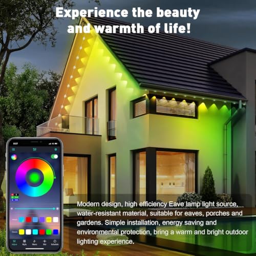 150FT Outdoor RGB LED Light Strips with App Control Waterproof IP67 Halloween Christmas