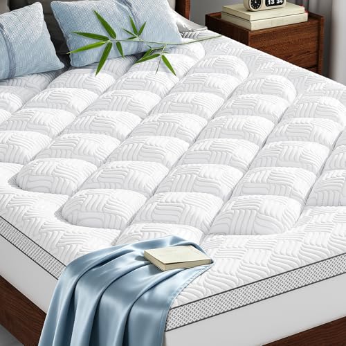 Queen Bamboo Visco-Elastic Mattress Topper Pillow Top Cushion