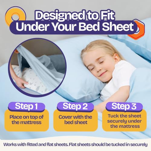 2 Pack Toddler Bed Bumpers with Non-Slip Convex Foam Guard for Twin, Queen & King Beds