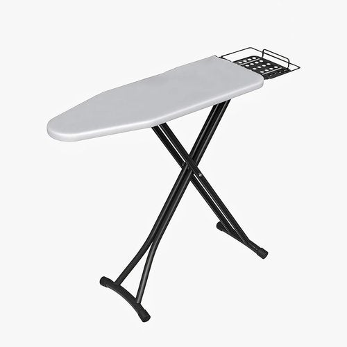 Deluxe Ironing Board - Foldable Design with Heat-Resistant Cover & Thick Felt Pad | Silver/Grey