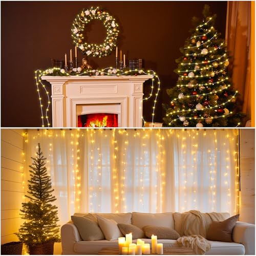 Macarrie 6 Pcs USB Fairy Lights 16ft Warm White String Lights
