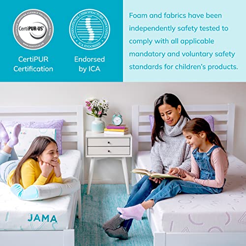 MLILY Kids Adjustable Memory Foam Pillow Blue - Pack of 1, Contoured Support