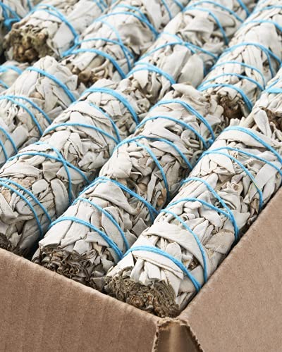 White Sage Smudge Sticks - 4 Inch Bundles, 20 Pack - Sustainably Sourced