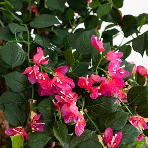 Artificial Bougainvillea Tree 42 Inch with Pink Blooms - Faux Indoor Plant