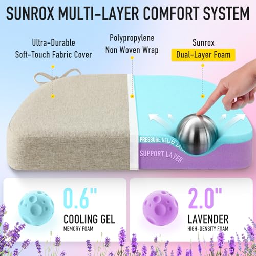 Cream Cooling Gel Memory Foam Chair Cushions Set of 4 - 16x17 Inch U-Shaped Non Slip Seat Pads for Dining & Office