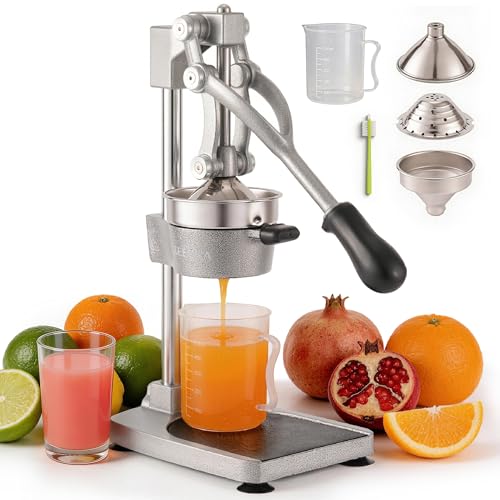 Manual Cast Iron Citrus Juicer for Oranges Pomegranates - Hand Press