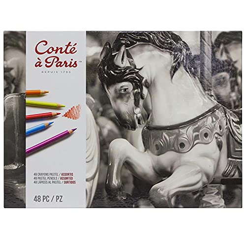 Conté à Paris 48 Count Assorted Pastel Pencils - Hard Pastel Art Set