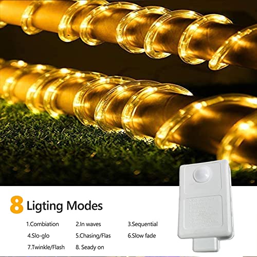 150ft LED Rope Lights Outdoor, 1080 Connectable and Flexible Tube