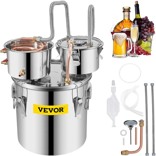 5 Gallon Alcohol Still Kit with Copper Coil, Thumper Keg & Thermometer