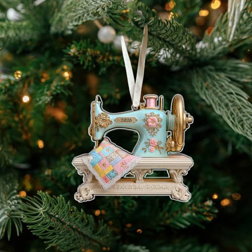 Pawzity 06 Sewing Machine Ornament for Christmas - Quilting & Sewing Gifts