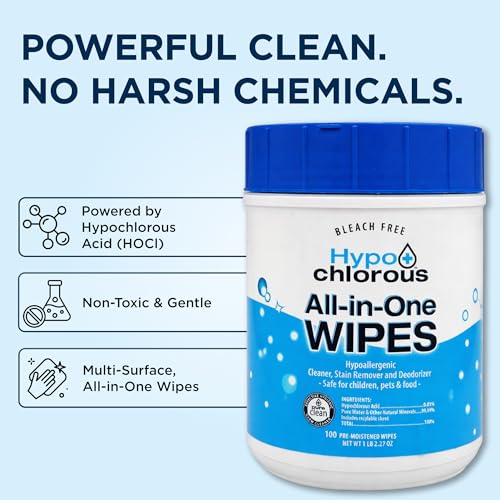 Hypochlorous Acid Wipes 2-Pack, 200 Count Bleach-Free