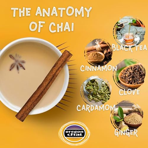 Oregon Chai Extra Spicy Tea Concentrate 64 Fl Oz - Bold, Spicy Chai Latte Base