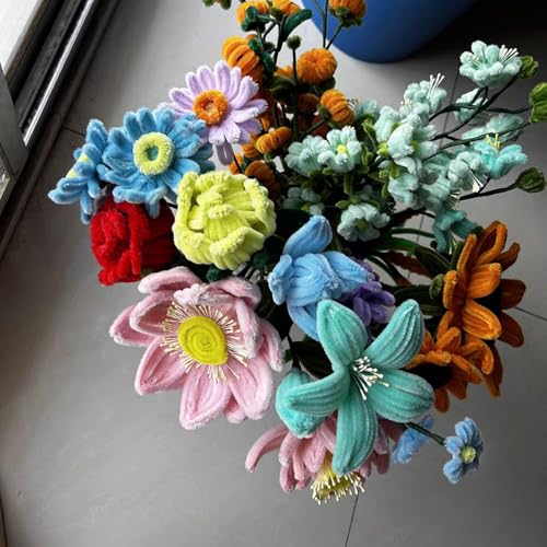 Light Yellow 3mm Pearl Double Heads Flower Stamens 300Pcs for DIY Flowers - 3X55mm