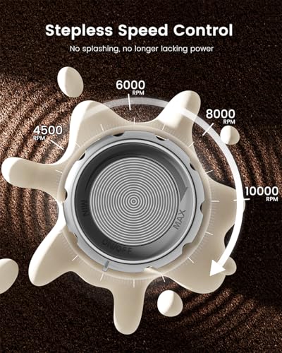 Black Maestri House LunaFro Max Rechargeable Milk Frother with Stepless Speed Control