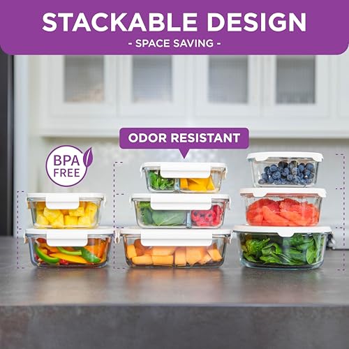 HOLDN’ STORAGE Vacuum Food Storage Containers Set of 9 with Electronic & Manual Pump