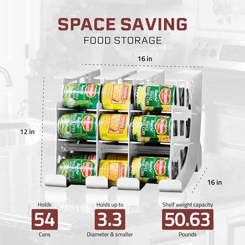 54-Can Pantry Storage Organizer Dispenser Rack - FIFO