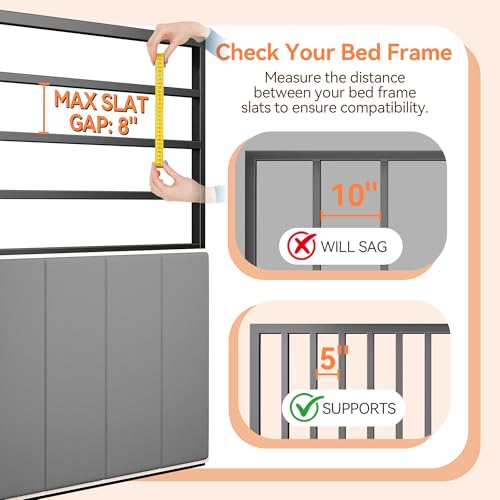 Full Size Heavy Duty MDF Bunkie Board with Foam Padding - 54x75 Inch Low Profile Support