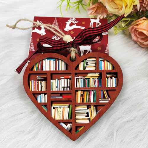 Book Ornament, Book Lovers Gifts - Book Ornaments for Christmas Tree, Bookworm, Book Club, Bookish, Library, Bookshelf Ornament - Gifts for Book Lovers Women