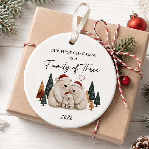 Sengift Baby's First Christmas Ornament 2026 Family of 3 Sen-onm-fami-03