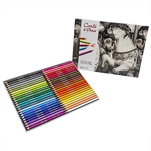 Conté à Paris 48 Count Assorted Pastel Pencils - Hard Pastel Art Set