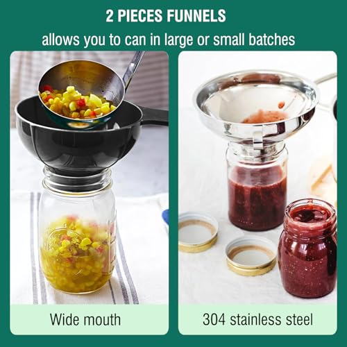 20.5QT Canning Supplies Starter Kit with Water Bath Pot & Rack - Black
